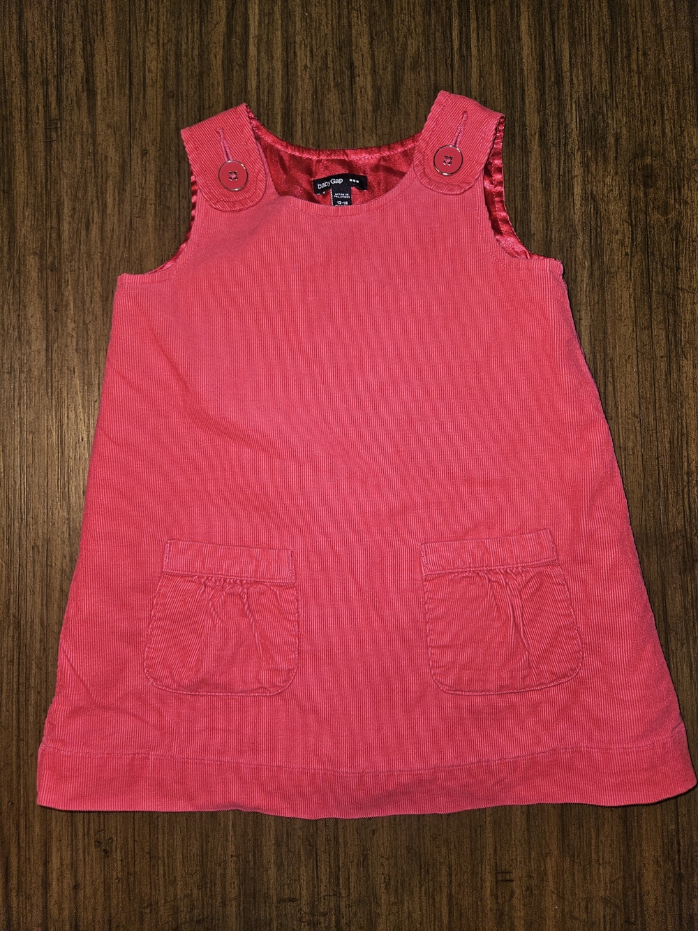 GAP Pink Corduroy Pinafore Dress